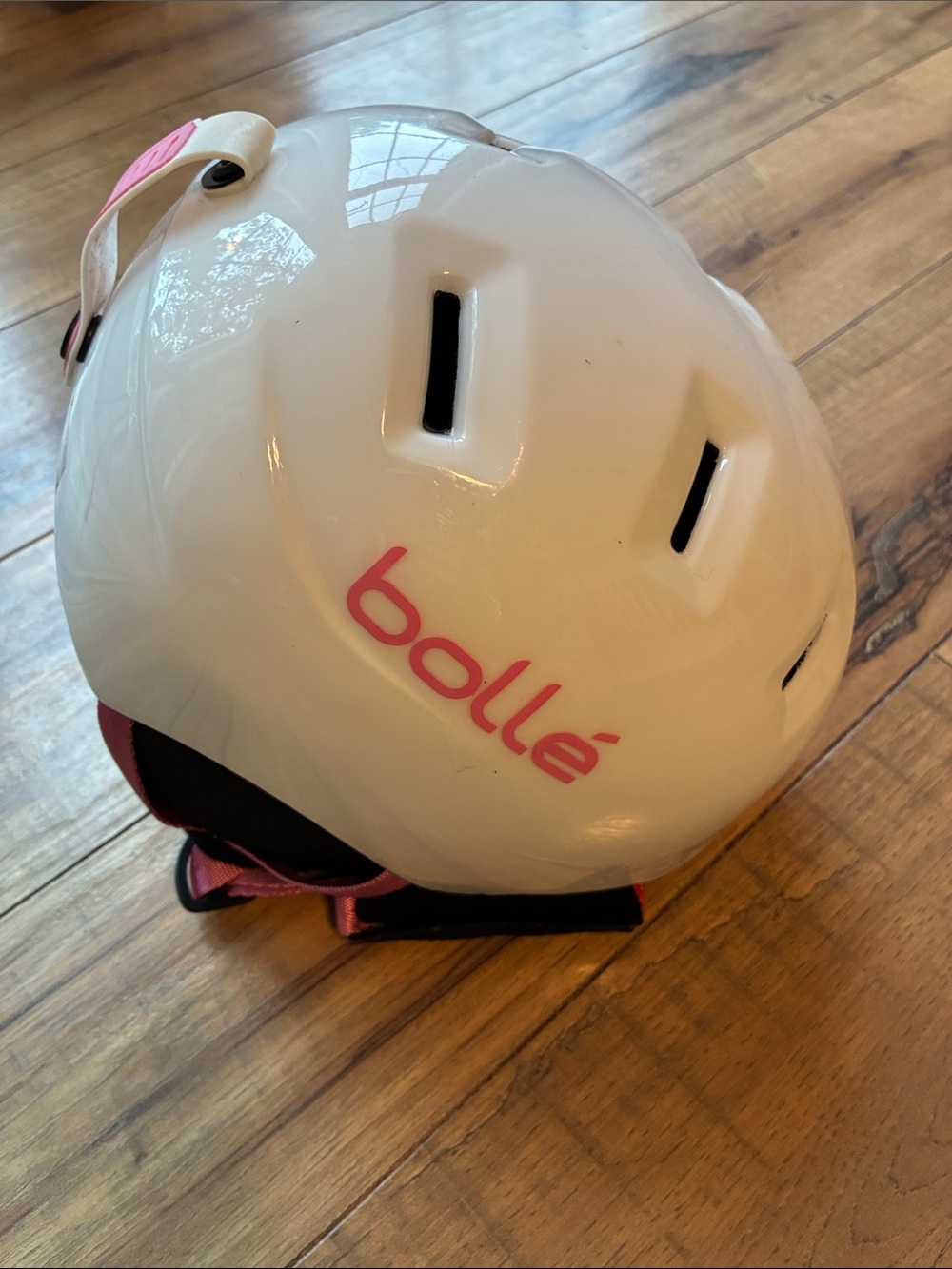 bolle Kids Helmet White with Pink Logo Size small